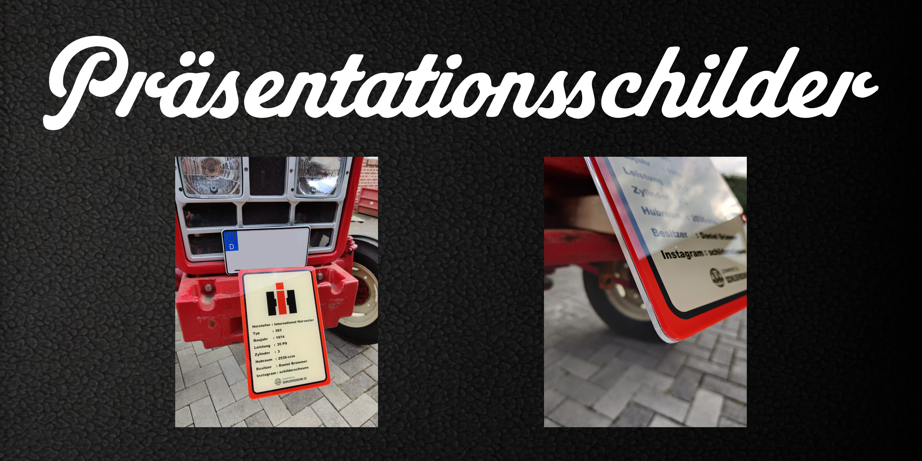 Präsentationsschilder